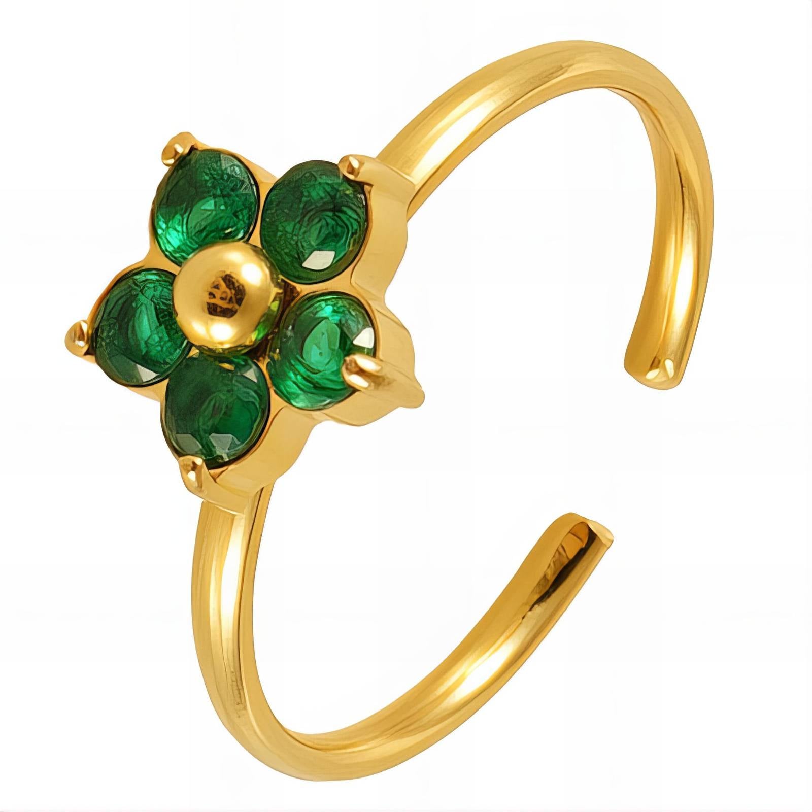 Emerald Bloom Ring